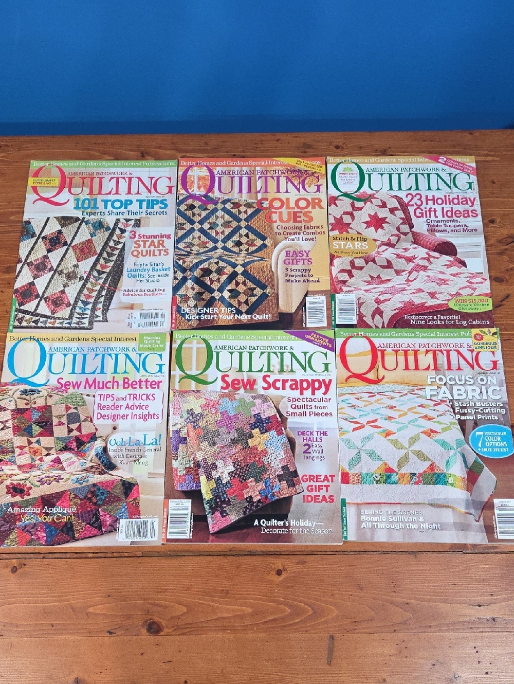 Quilting Magazines Featuring Colorful Patchwork Covers